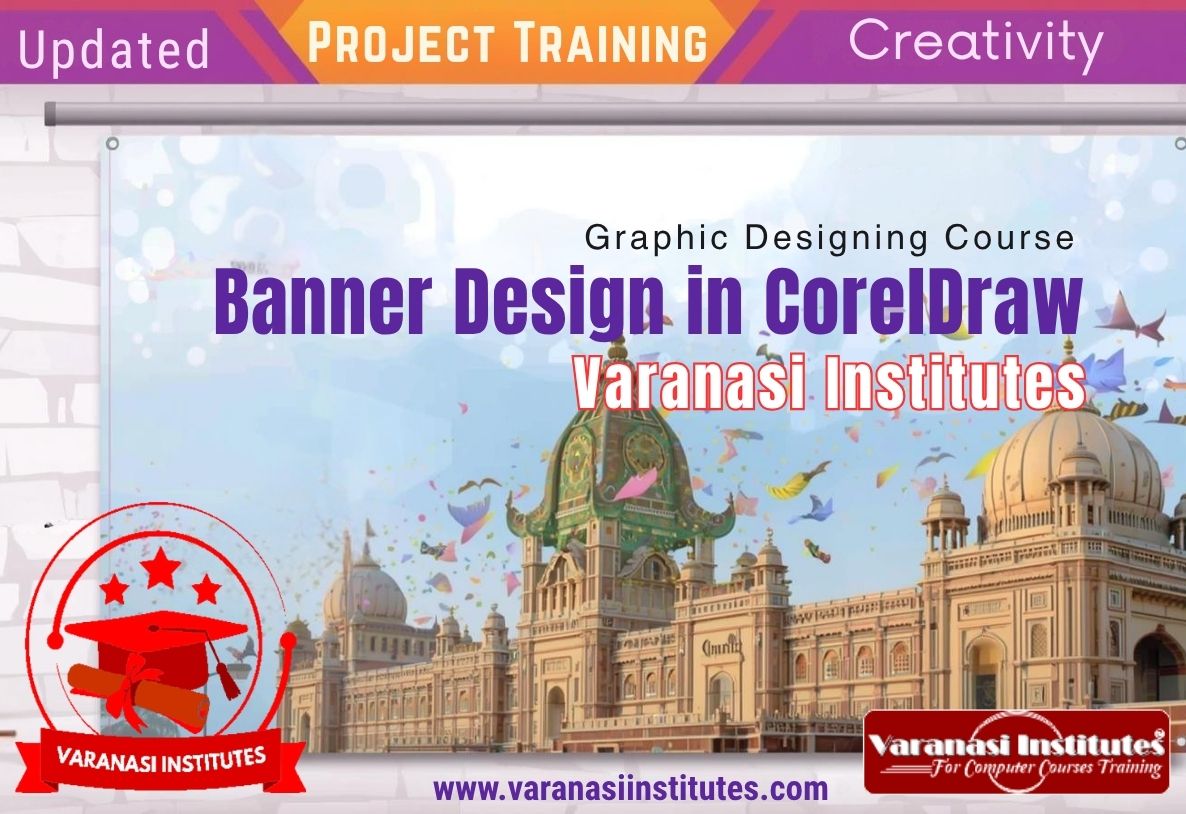 Contact Us 5 Banner Design in CorelDraw, Easy Method, Complete Steps, Download Practice File in Varanasi Institutes